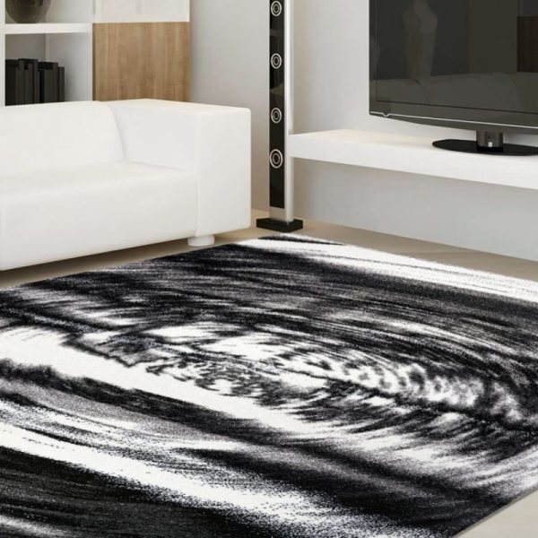 Interior View of Black and white Designed Kail 3629 Rug By Best Price Furniture