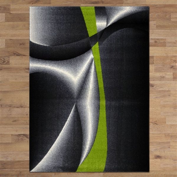 Aitlant Black and Green Rug By Best Price Furniture