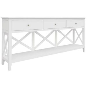 Tacito White Hall Table With 3 Drawers and 1 Compartment By Best Price Furniture